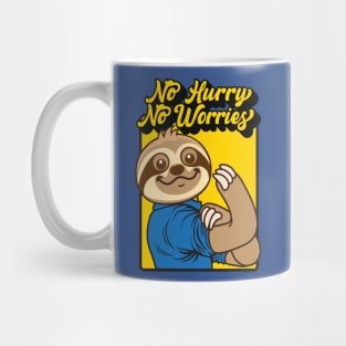 No Hurry No Worries Sloth Mug